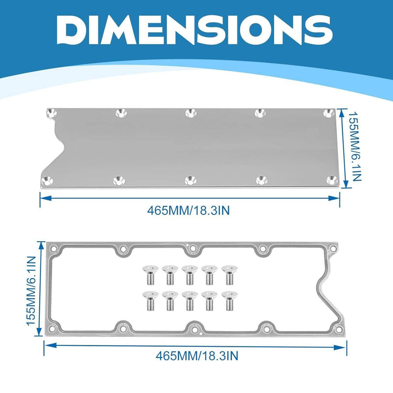LS Gen 3 Valley Cover Plate Kit w/ Gasket for GM LS-Series 4.8L 5.3L 5.7L 6.0L