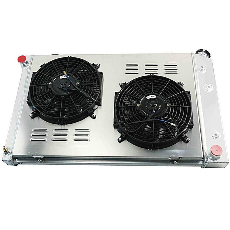 4 Row Core Radiator Fan Shroud for Chevy GMC C10 C20 C30 Pickup Truck 1973-1987