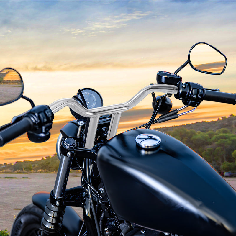 10" MX-T Bars Handlebar Chrome for Harley Softail FLS Sportster Dyna Low Rider