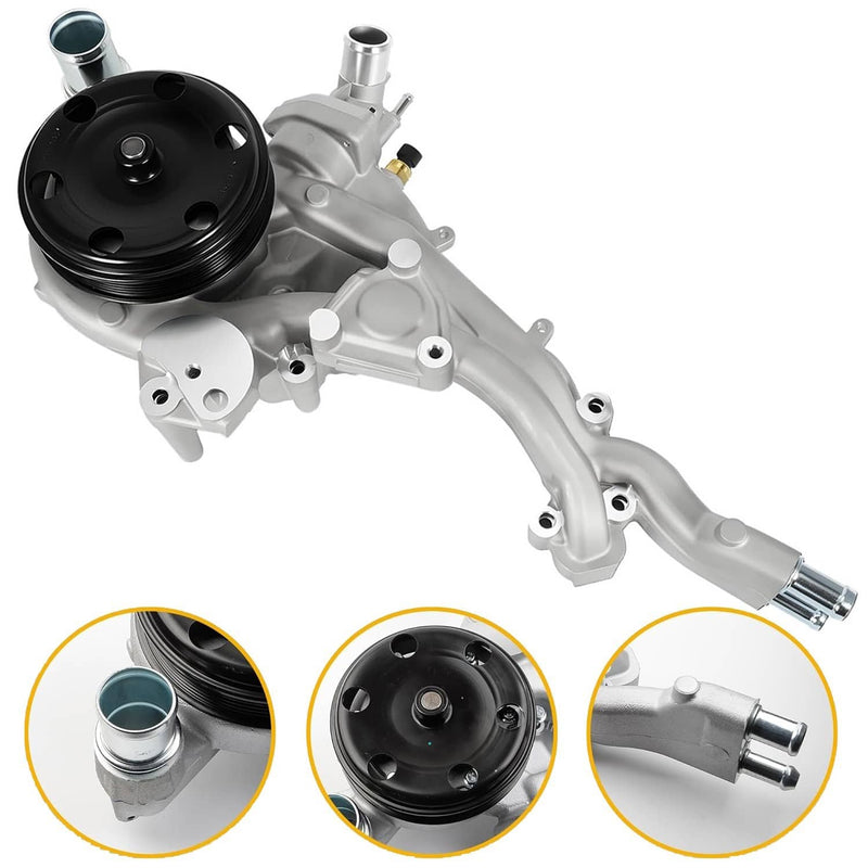 Water Pump w Thermostat for Chevy Silverado 1500 GMC Sierra Cadillac CTS