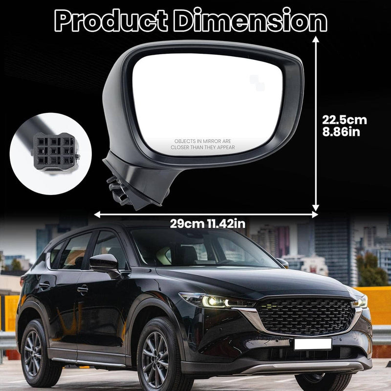Passenger Side Mirror for Mazda CX-5 2017-2024 BSM Power Turn Signal