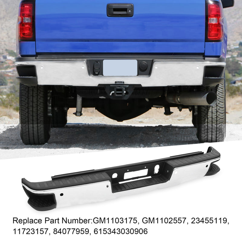 Chrome Rear Bumper Sensor Holes for Chevy Silverado GMC Sierra 1500 2014-2018