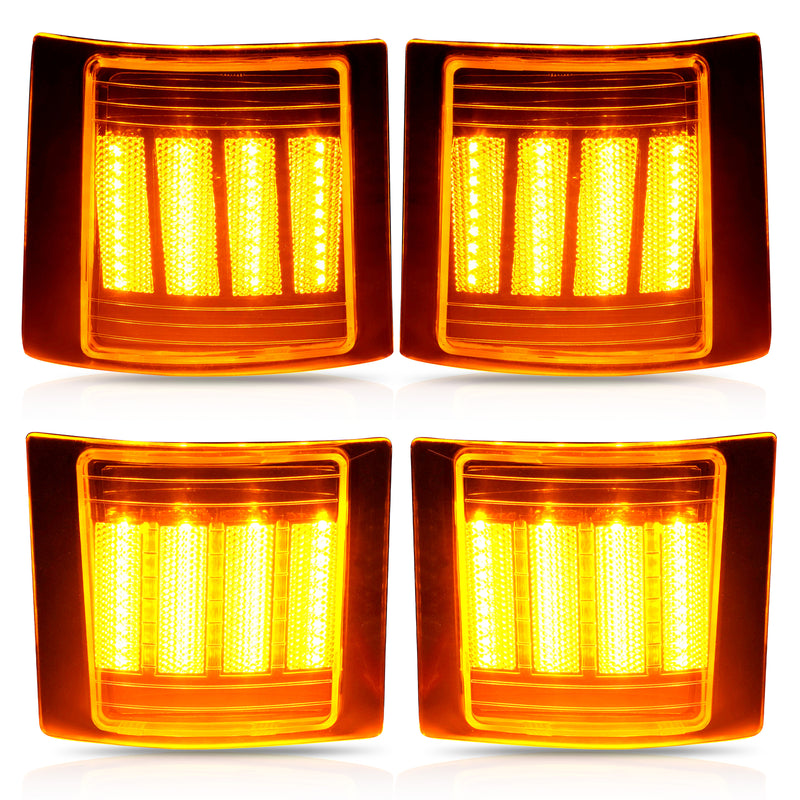 Sequential Corner Side Marker Lights for Chevy C/K 1500 2500 3500 94-98 Set