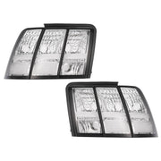 DURAFORCE Clear Lens Tail Lights For Ford Mustang 1999-2004 Rear Brake Lamps Left Right
