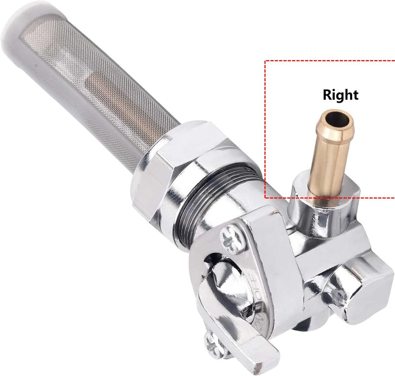 Right Spigot 22mm Gas Tank Petcock Fuel Shutoff Valve Switch for Harley 62167-81