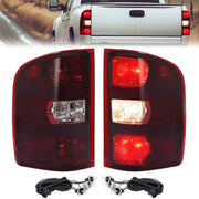 DURAFORCE Smoke Red Tail Lights LH RH for Chevy Silverado 1500 2500 3500HD 2007-2013