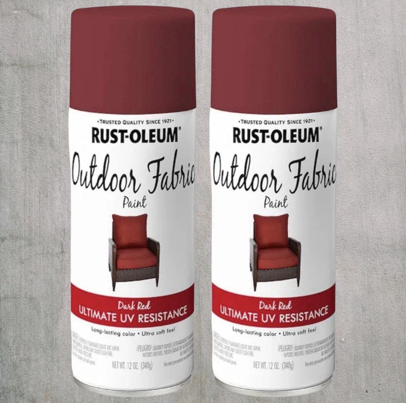 2 Cans Rust Oleum Specialty Fabric Spray Paint Dark Red 12 Oz