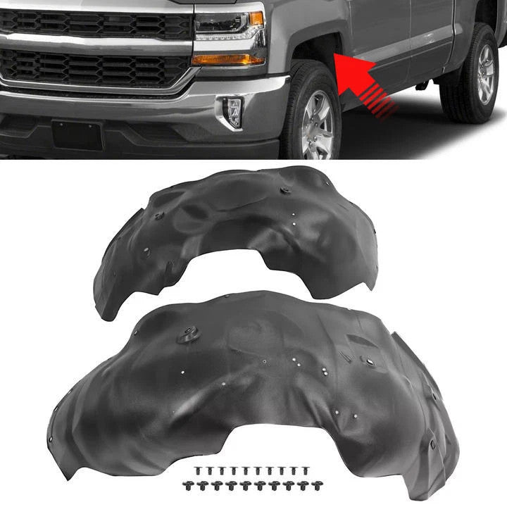 Inner Fender Liners for Chevy Silverado 1500 2007-2013 Front Driver Passenger