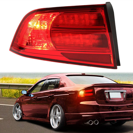 DURAFORCE Driver Left Side Tail Light Assembly Rear Brake Lamp for Acura TL 2004-2008