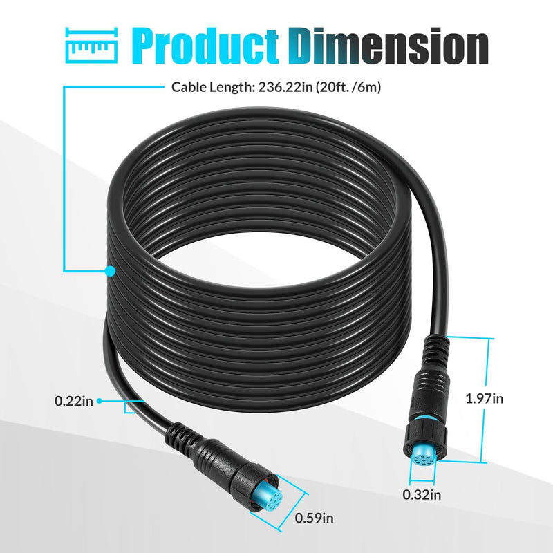 010-12528-01 Marine Network Cable Small Connector 6 m 20 ft for GLS 10