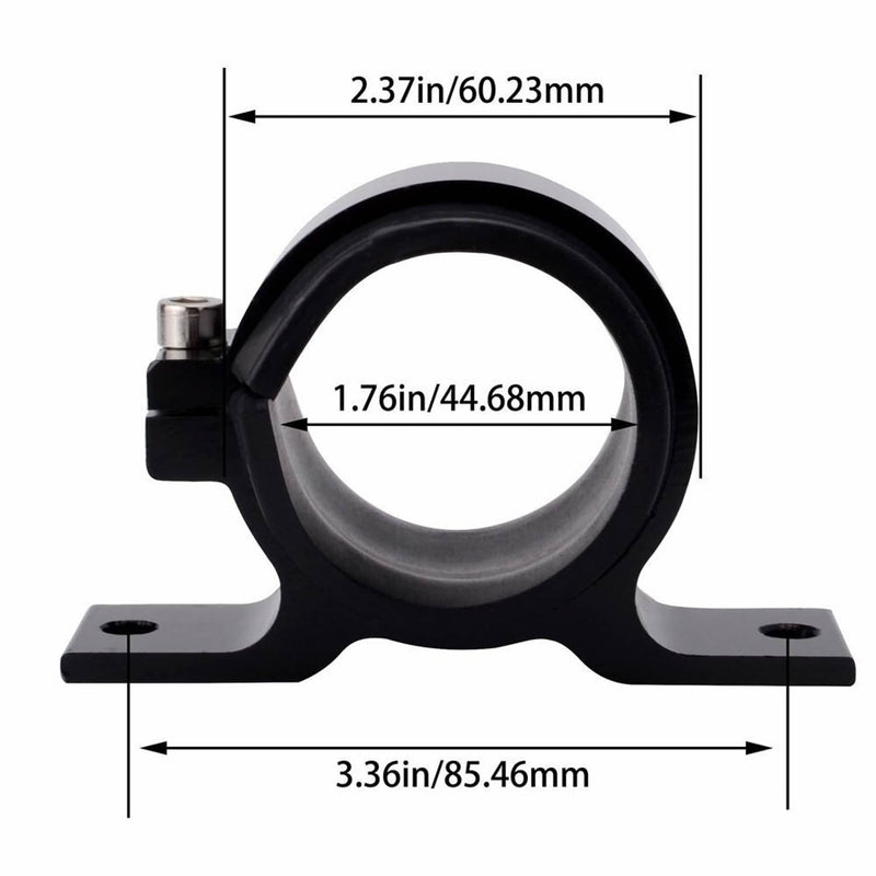 50mm Single Clamp Cradle Fuel Pump Bracket Filter Mounting Black