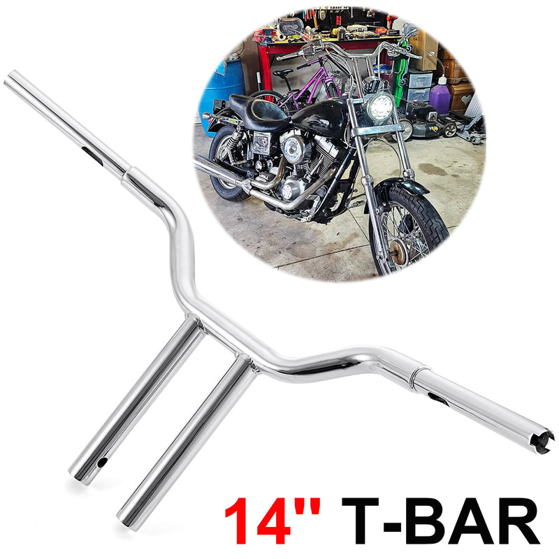 Chrome 14" MX-T Bars Handlebar for Harley Sportster XL Iron 883 1200 48 FLST