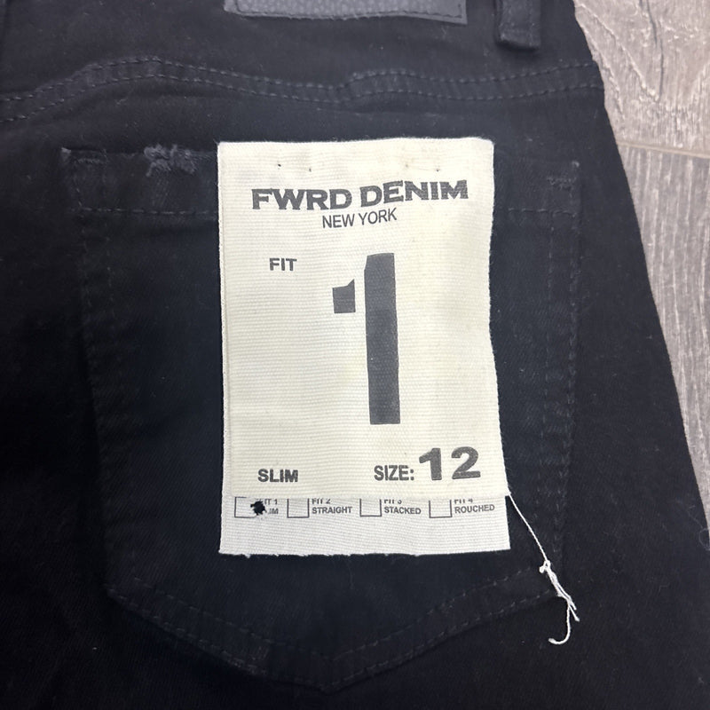 Kids Denim Jeans for FWRD & Co Jet Black Size 12 Slim Fit One