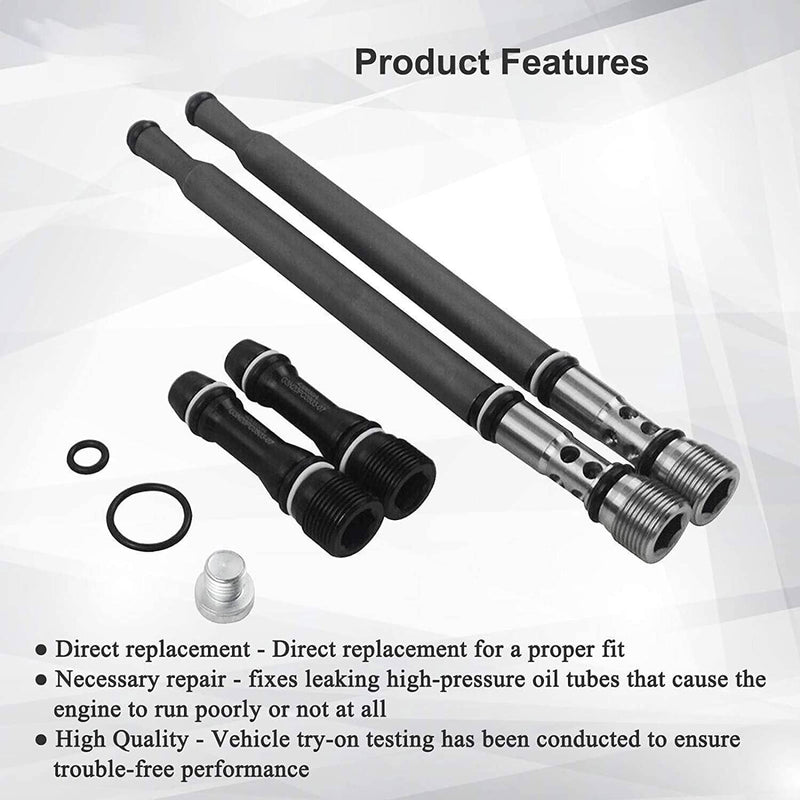 6E7Z9A332A Oil Fuel Stand Pipe Dummy Plug Kit for Ford F250 6.0L Diesel Updated
