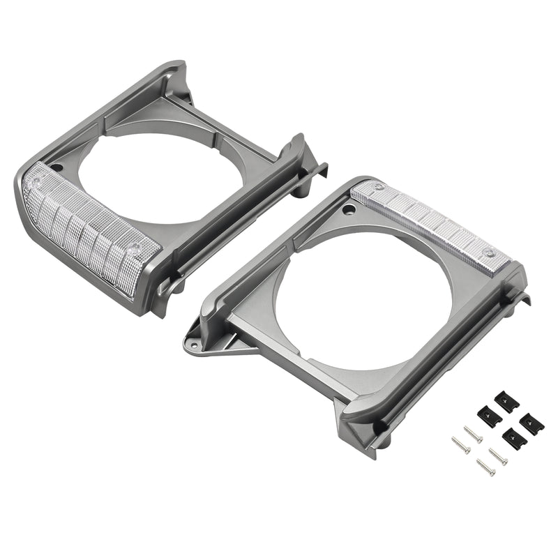 8161089105 Gray Headlight Bezel Door Set for Toyota Pickup RWD 79-81