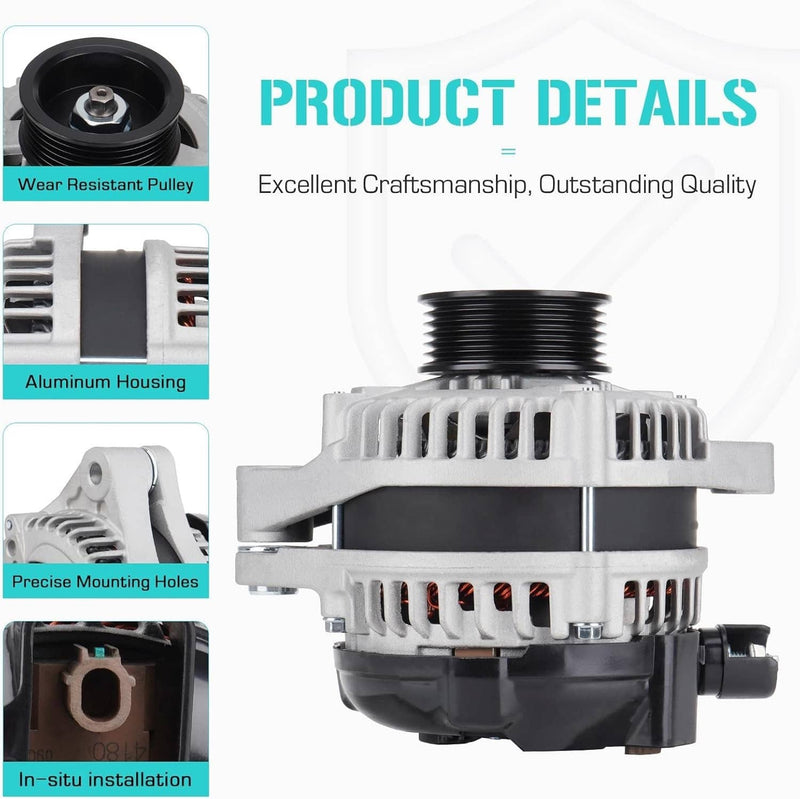 311005A2A02 Alternator for Honda Accord L4 2.4L 2013 2014 2015 2016 2017