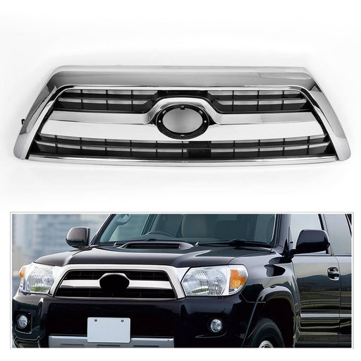 DURAFORCE Front Grille Chrome Black for Toyota 4Runner SR5 Sport Model 2006-2009