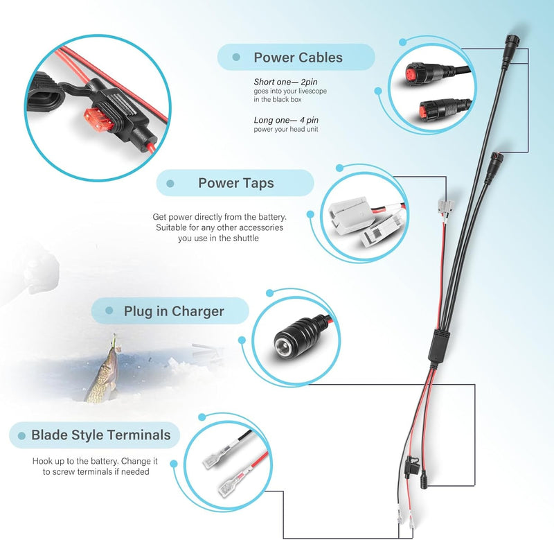 010-12676-40 All-In-One Power Cable for Garmin Panoptix LiveScope
