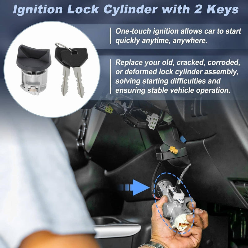 Ignition Switch Lock Cylinder Assembly with 2 Keys for Dodge Ram 1500 2500 1994-