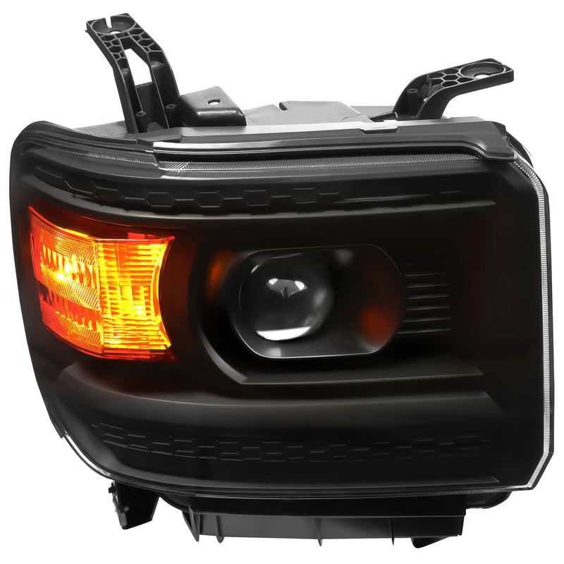 DURAFORCE Projector Headlights for GMC Sierra 1500 2500HD 3500HD 2014-2015 Pair