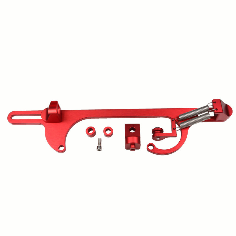 Red Aluminum Throttle Cable Carb Bracket for 4150 4160 Carburetor 350 SBC