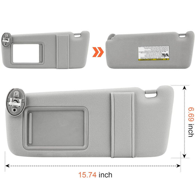 74320-0T022-B1 Left Driver Side Sun Visor w/Sunroof for Toyota Venza 2009-2016