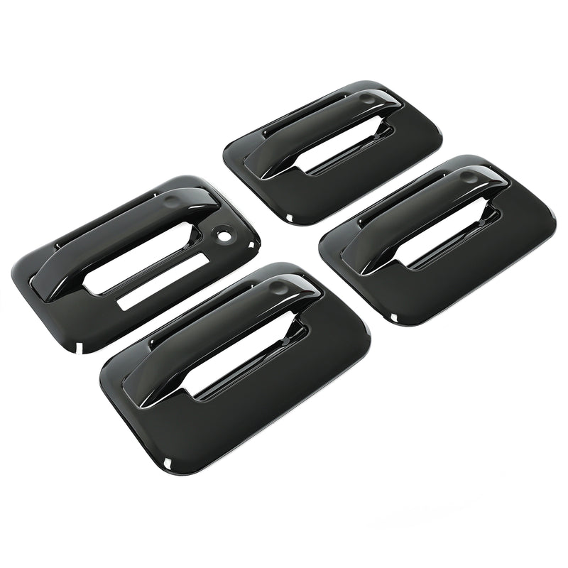 Black Painted Door Handle Covers with Keypad for Ford F150 Crew Cab 2004-2014