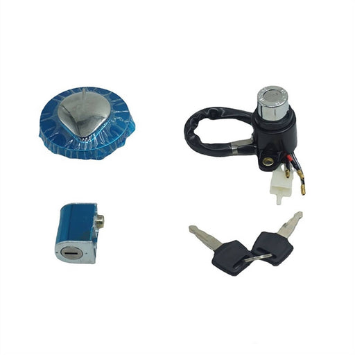 DURAFORCE Ignition Switch Fuel Gas Cap Seat Lock Set for Honda Magna 700 750 Rebel 250 450