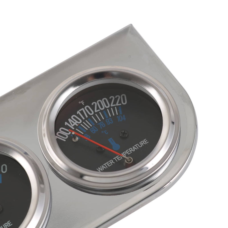 52mm Chrome Triple Gauge Set Kit Amp Water Temp Oil Pressure 3 in 1