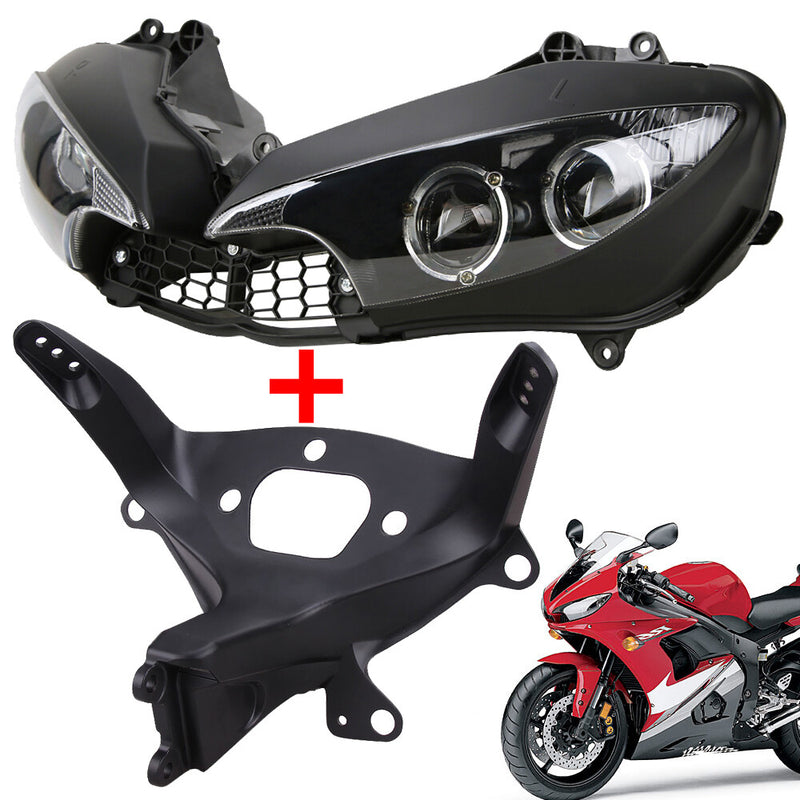 Headlight & Upper Fairing Stay Bracket for Yamaha YZF R6S 2006 2007 2008 2009