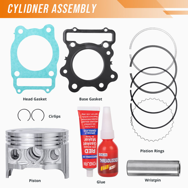 12000-HC4-000 Cylinder Piston Top End Rebuild Kit for Honda TRX 300 Fourtrax FW