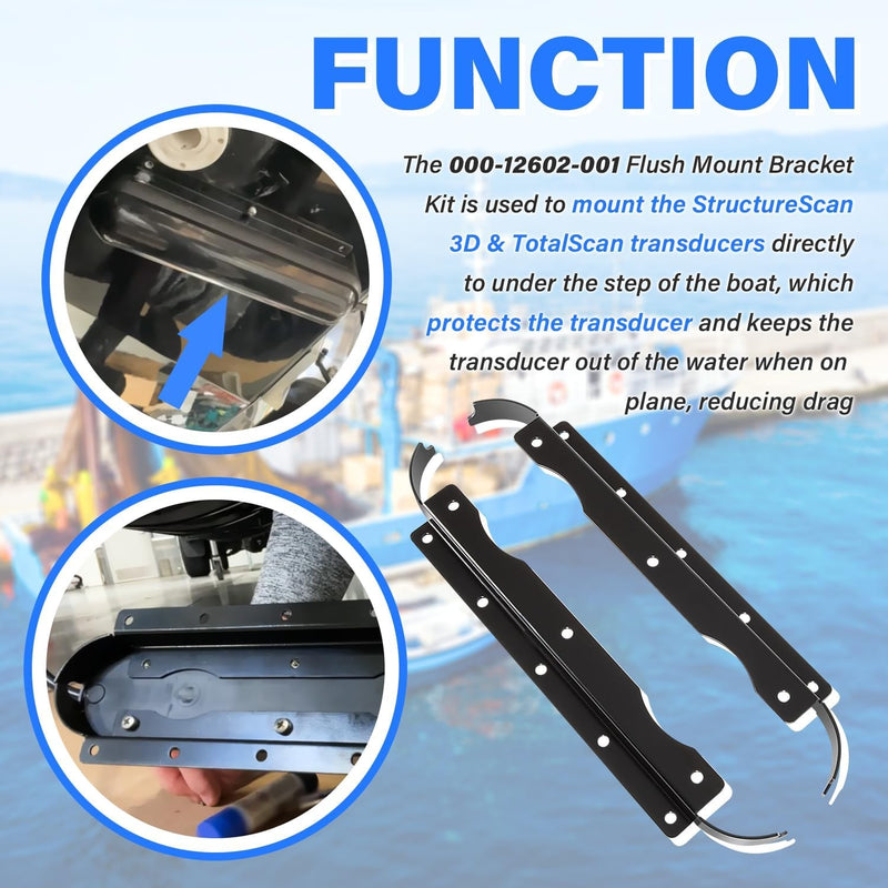 000-12602-001 Flush Mount Bracket for Lowrance SS3D TTLSCN Skimmer Transducer