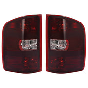 DURAFORCE Smoke Red Tail Lights LH RH for Chevy Silverado 1500 2500 3500HD 2007-2013