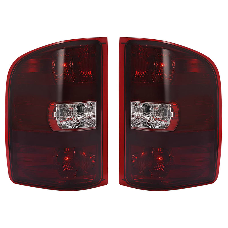 DURAFORCE Smoke Red Tail Lights LH RH for Chevy Silverado 1500 2500 3500HD 2007-2013