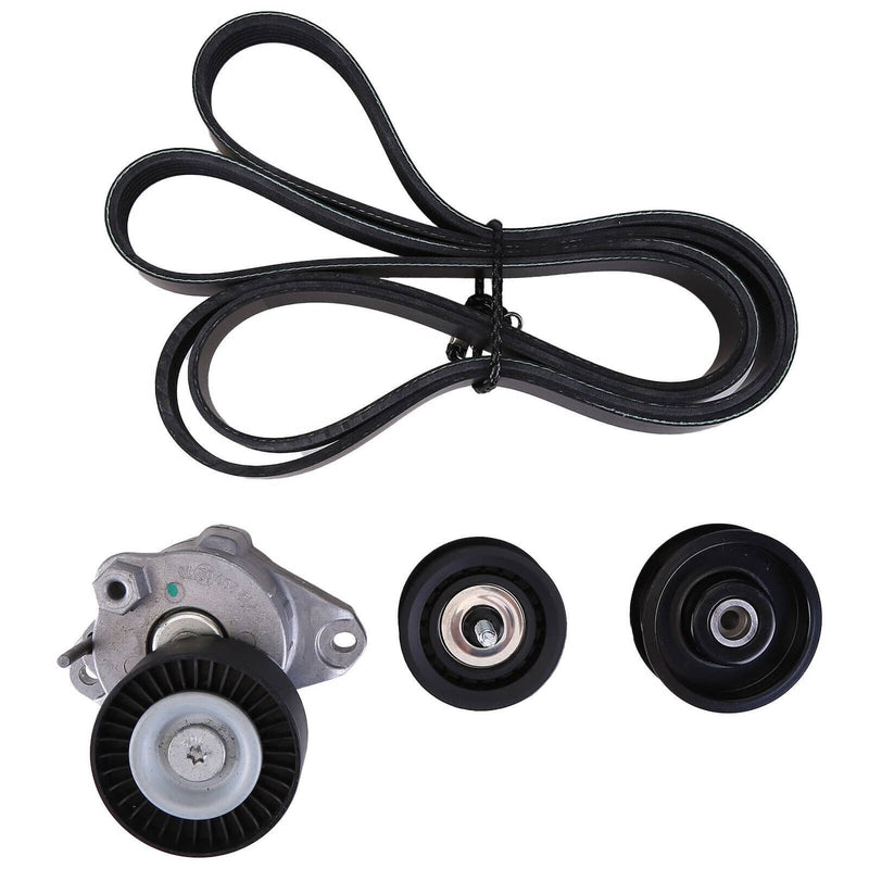 Engine Drive Belt Tensioner Idler Pulley Serpentine Belt Kit for Mercedes-Benz