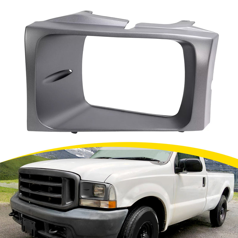 Left Headlight Cover Door Set Bezel for Ford Super Duty F250 F350 F450 1999-2004