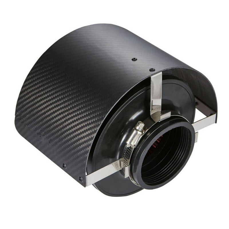 Air Intake Filter Heat Shield Cover with 3" Filter for Racing Car 2.5" to 5.5