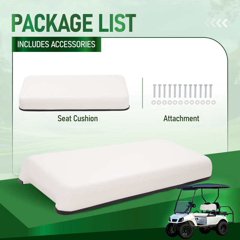 White Front Seat Bottom Cushion For Club Car DS 2001-2012 Golf Cart