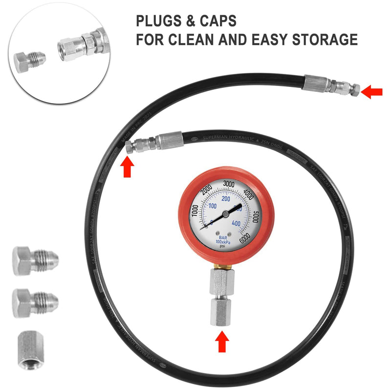 HPOP Test Tool High Pressure Air Leak Gauge Kit for Ford 6.0L 7.3L