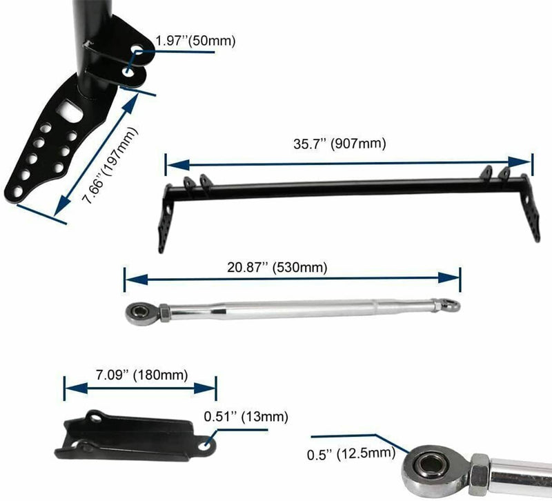 Traction Control Tie Bar Kit Front for Honda Civic 92-95 Acura Integra 94-01