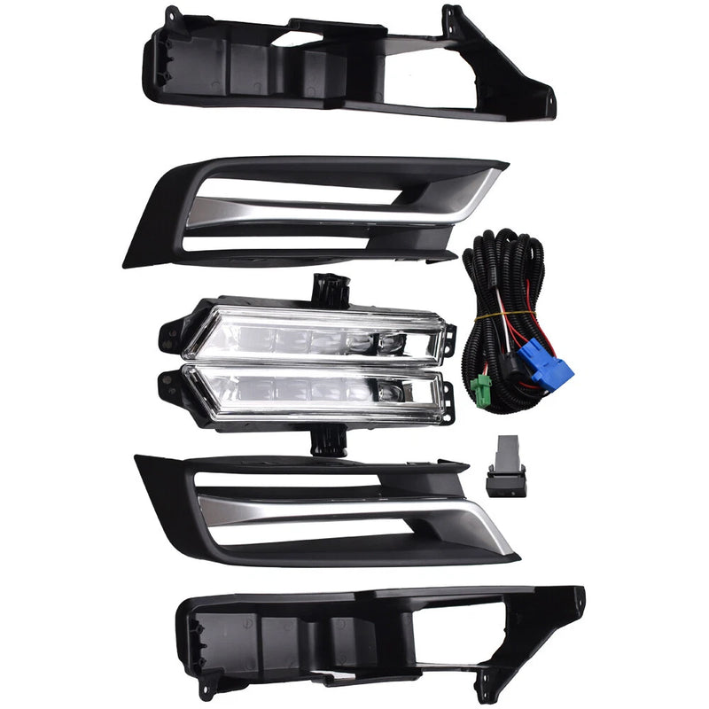 DURAFORCE LED Fog Lights Lamps Set W/DRL Left & Right for Honda HR-V HRV 2022 2023 2024