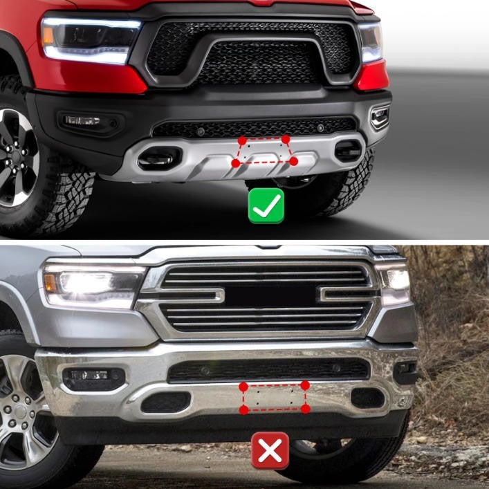 Front License Plate Bracket Screws Kit for 2019-24 Dodge RAM 1500 with DT Bumper