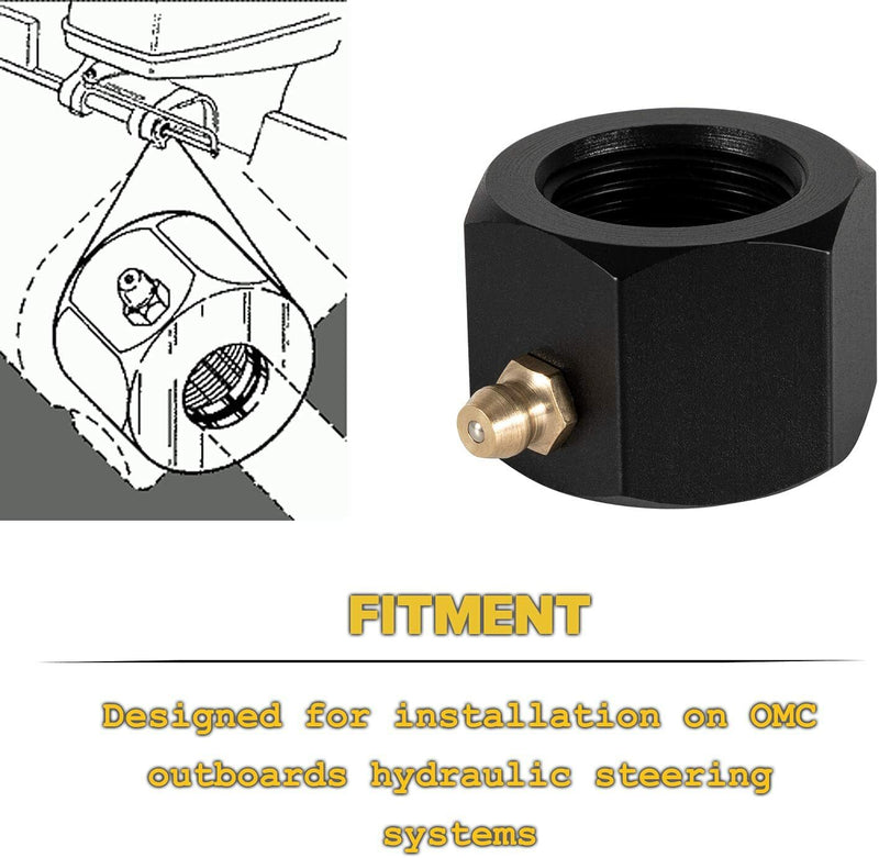 2861 FSM068 Marine Steering Tube Cable Grease Nut for OMC 7/8" Thread