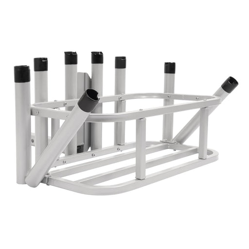 DURAFORCE Heavy Duty Fishing Rod Rack Holder for 2 Inch Receiver Hitch Mount Notch Caps