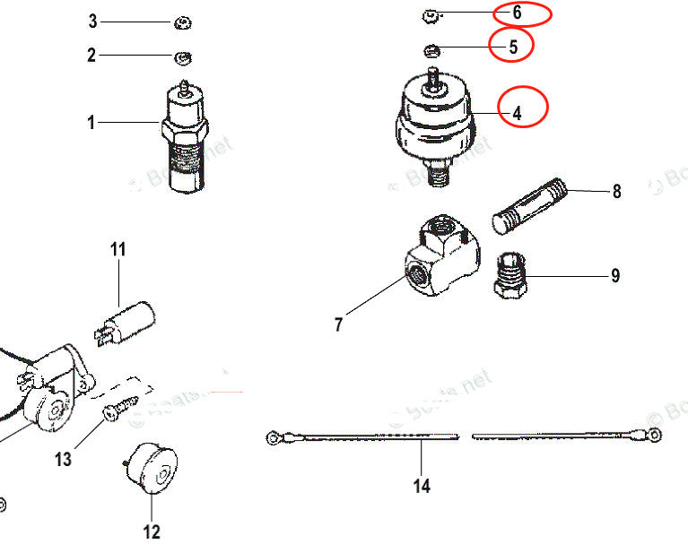 87-805605A1 OP22900 97767 Oil Pressure Sender Switch for MerCruiser