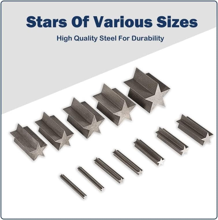 Disc Cutter 5mm to 31mm With 10 Punches for Star Shapes Stamping Blanks