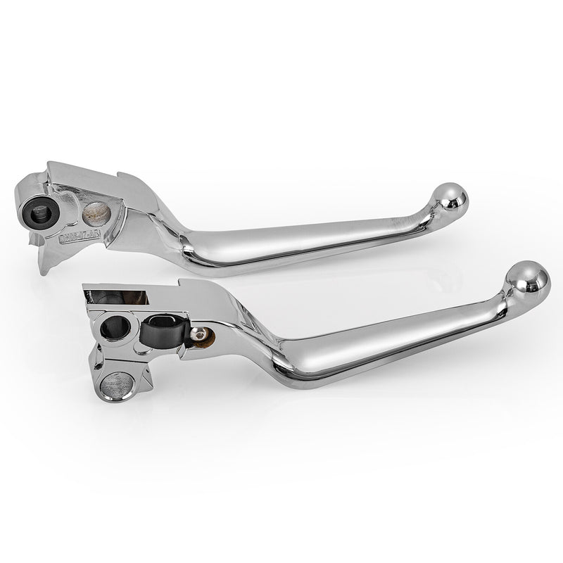 Chrome Hand Levers Clutch Brake for Harley Sportster Softail Dyna Touring Pair