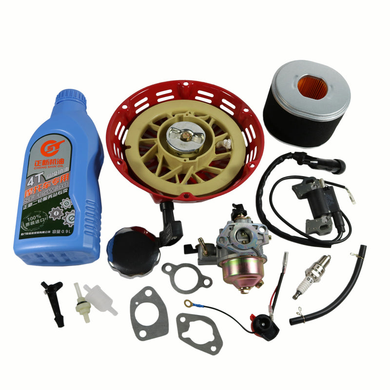 For Honda GX270 GX240 Recoil Carburetor Spark Plug Ignition Coil Air Filter Kit