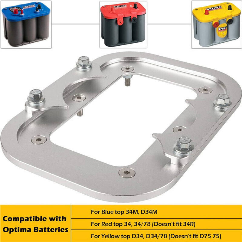 Billet Aluminum Battery Relocation Tray for Optima Battery 34/78