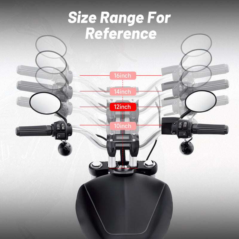 MX-T Bars 12 Inch Handlebar for Harley Sportster Softail Dyna Wide Glide